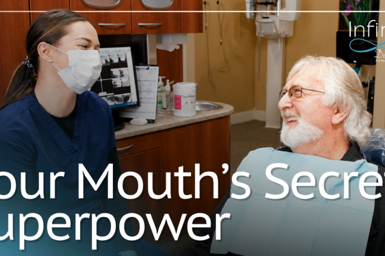 Patient smiling at doctor